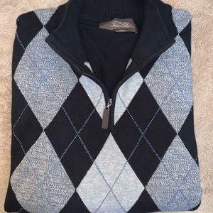 Sweater vest long sleeve zip up